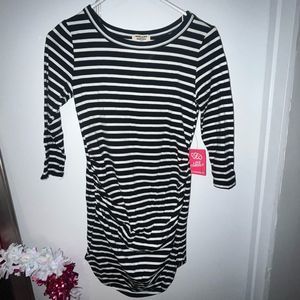 STRIPED MATERNITY DRESS NWT